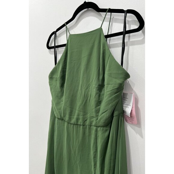 NWTD LOVELY Size 14 Lela Sleeveless Chiffon Gown Color Vineyard Green MSRP $187 - Picture 11 of 12